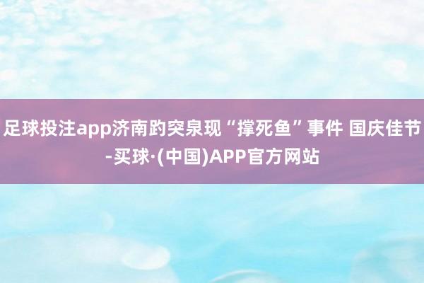 足球投注app济南趵突泉现“撑死鱼”事件 国庆佳节-买球·(中国)APP官方网站