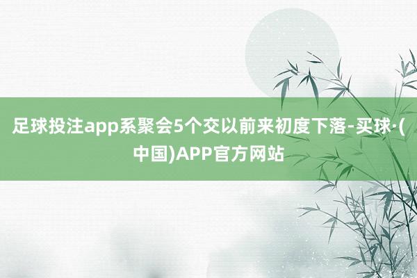 足球投注app系聚会5个交以前来初度下落-买球·(中国)APP官方网站