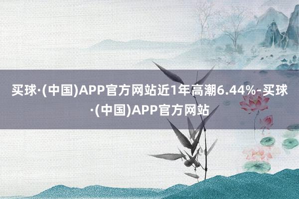 买球·(中国)APP官方网站近1年高潮6.44%-买球·(中国)APP官方网站