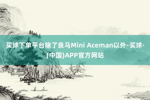 买球下单平台除了良马Mini Aceman以外-买球·(中国)APP官方网站