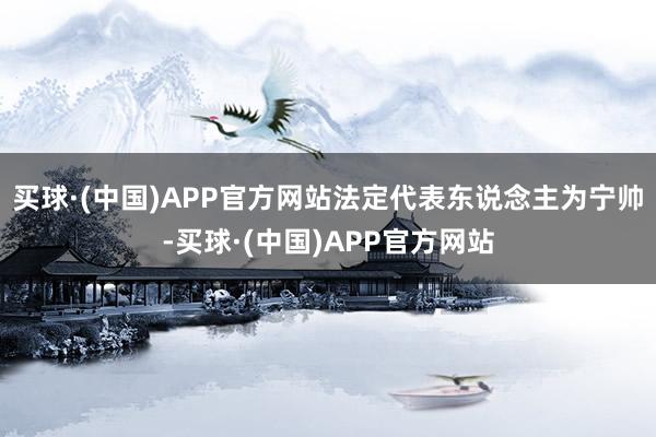 买球·(中国)APP官方网站法定代表东说念主为宁帅-买球·(中国)APP官方网站