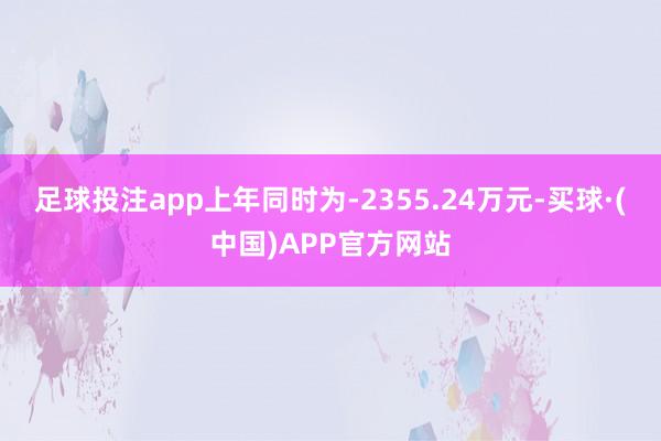 足球投注app上年同时为-2355.24万元-买球·(中国)APP官方网站