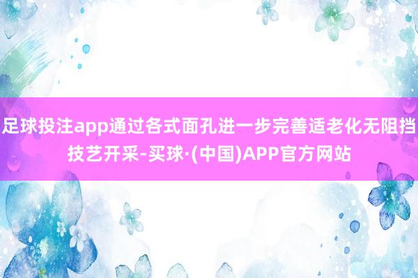 足球投注app通过各式面孔进一步完善适老化无阻挡技艺开采-买球·(中国)APP官方网站