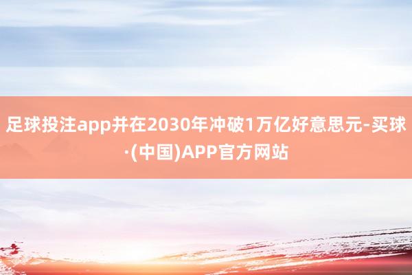 足球投注app并在2030年冲破1万亿好意思元-买球·(中国)APP官方网站