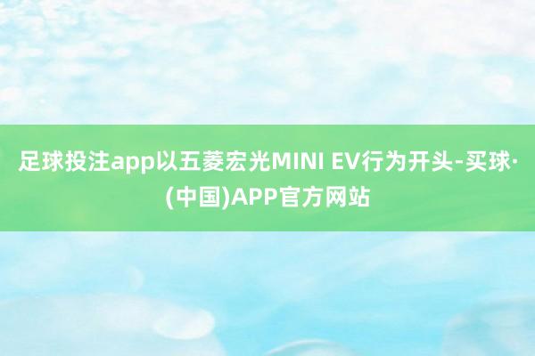 足球投注app以五菱宏光MINI EV行为开头-买球·(中国)APP官方网站