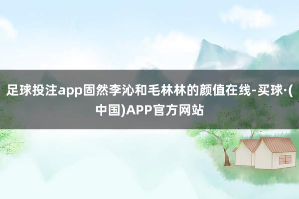 足球投注app固然李沁和毛林林的颜值在线-买球·(中国)APP官方网站