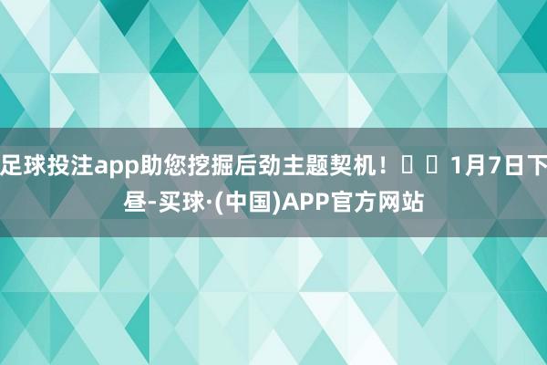 足球投注app助您挖掘后劲主题契机！		1月7日下昼-买球·(中国)APP官方网站