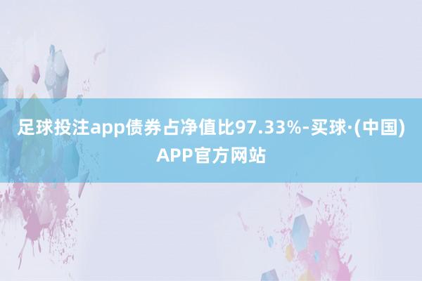 足球投注app债券占净值比97.33%-买球·(中国)APP官方网站