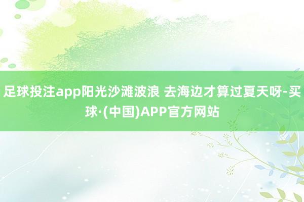 足球投注app阳光沙滩波浪 去海边才算过夏天呀-买球·(中国)APP官方网站